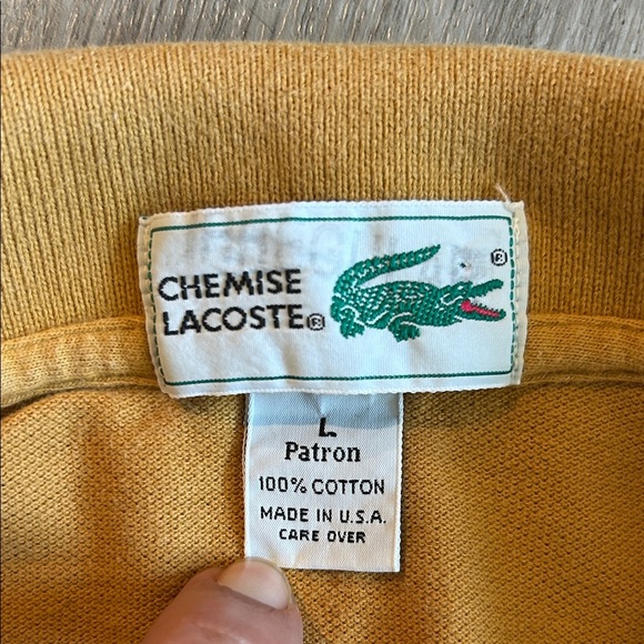 Lacoste Men's Polo Shirt in Mustard Yellow - Picture 8 of 10